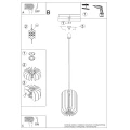 Lampa wisząca MULA 27 żółta zwis SL.1858 SOLLUX LIGHTING