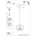 Lampa wisząca MULA 45 żółta zwis SL.1861 SOLLUX LIGHTING