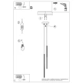 Lampa wisząca ARCHE 2P czarna zwis SL.1867 SOLLUX LIGHTING