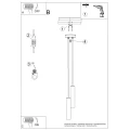 Lampa wisząca LAGOS 2P czarna zwis SL.1869 SOLLUX LIGHTING