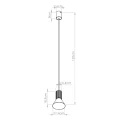 Lampa wisząca ESTRIA 1 beżowa zwis SL.1870 SOLLUX LIGHTING