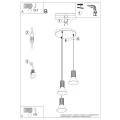 Lampa wisząca ESTRIA 3P beżowa zwis SL.1871 SOLLUX LIGHTING