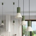 Lampa wisząca ESTRIA 1 beżowa/zielona oliwka zwis SL.1872 SOLLUX LIGHTING