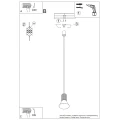 Lampa wisząca ESTRIA 1 beżowa/zielona oliwka zwis SL.1872 SOLLUX LIGHTING