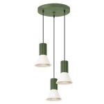 Lampa wisząca ESTRIA 3P beżowa/zielona oliwka zwis SL.1873 SOLLUX LIGHTING