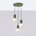 Lampa wisząca ESTRIA 3P beżowa/zielona oliwka zwis SL.1873 SOLLUX LIGHTING
