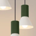 Lampa wisząca ESTRIA 3P beżowa/zielona oliwka zwis SL.1873 SOLLUX LIGHTING