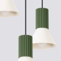 Lampa wisząca ESTRIA 3P beżowa/zielona oliwka zwis SL.1873 SOLLUX LIGHTING