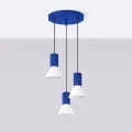 Lampa wisząca ESTRIA 3P biała/ultramaryna zwis SL.1875 SOLLUX LIGHTING