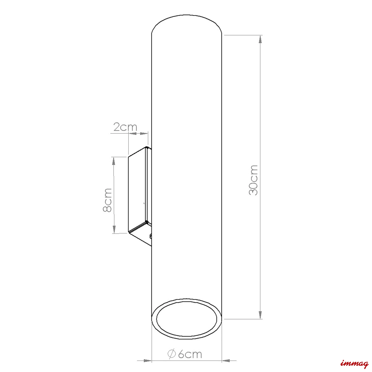 Lampa ścienna LINO kinkiet SL.1878 SOLLUX LIGHTING - wymiary