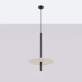 Lampa wisząca FELTRO 1 czarna/beżowa zwis SL.1879 SOLLUX LIGHTING