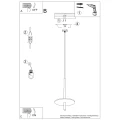 Lampa wisząca FELTRO 1 czarna/żółta zwis SL.1880 SOLLUX LIGHTING
