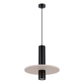 Lampa wisząca PELTA 1 czarna/beżowa zwis SL.1882 SOLLUX LIGHTING