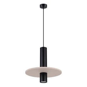 Lampa wisząca PELTA 1 czarna/beżowa zwis SL.1882 SOLLUX LIGHTING