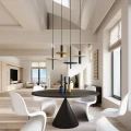 Lampa wisząca PELTA 1 czarna/beżowa zwis SL.1882 SOLLUX LIGHTING