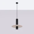Lampa wisząca PELTA 1 czarna/beżowa zwis SL.1882 SOLLUX LIGHTING