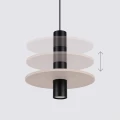 Lampa wisząca PELTA 1 czarna/beżowa zwis SL.1882 SOLLUX LIGHTING