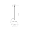 Lampa wisząca PELTA 1 czarna/beżowa zwis SL.1882 SOLLUX LIGHTING