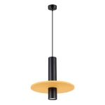 Lampa wisząca PELTA 1 czarna/żółta zwis SL.1883 SOLLUX LIGHTING