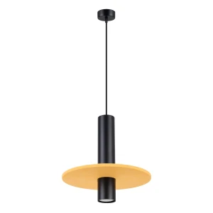 Lampa wisząca PELTA 1 czarna/żółta zwis SL.1883 SOLLUX LIGHTING