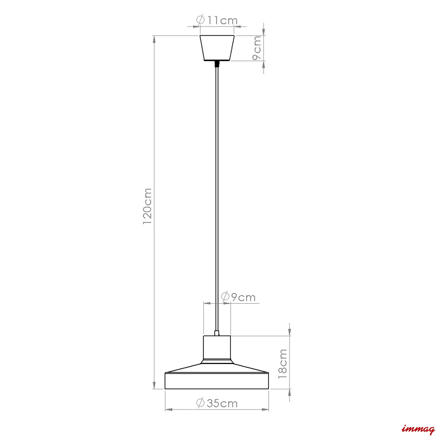 Lampa wisząca BILO ultramaryna zwis SL.2053 SOLLUX LIGHTING - wymiary