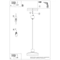 Lampa wisząca BILO ultramaryna zwis SL.2053 SOLLUX LIGHTING