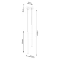 Lampa wisząca PASTELO 2 taupe zwis SL.2118 SOLLUX LIGHTING