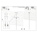 Lampa wisząca PASTELO 1 burgund zwis SL.2121 SOLLUX LIGHTING