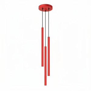 Lampa wisząca PASTELO 3P czerwona zwis SL.2143 SOLLUX LIGHTING