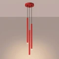 Lampa wisząca PASTELO 3P czerwona zwis SL.2143 SOLLUX LIGHTING