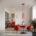 Lampa ścienna PASTELO 2 czerwona kinkiet SL.2144 SOLLUX LIGHTING
