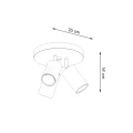 Lampa sufitowa RING 3P różowa plafon SL.2174 SOLLUX LIGHTING