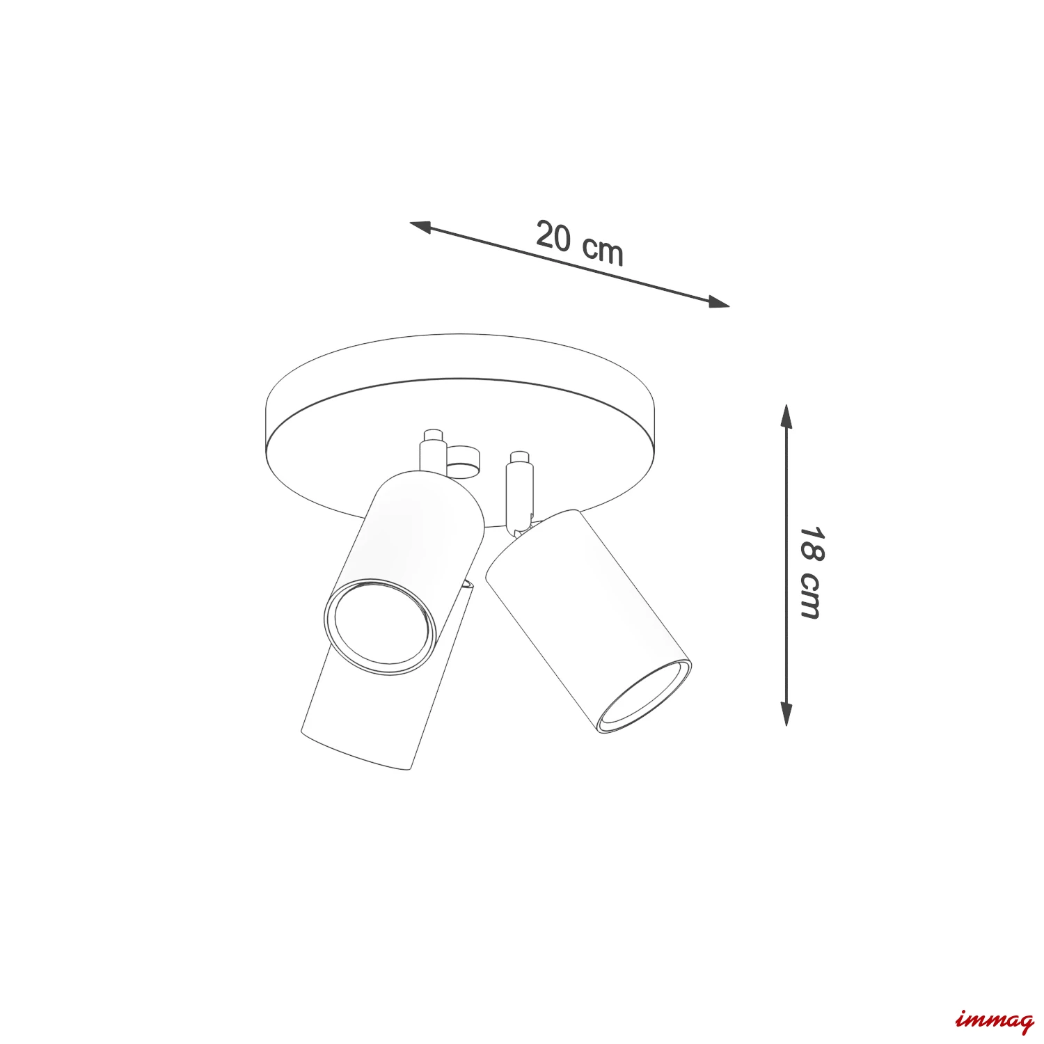 Lampa sufitowa RING 3P szałwiowy plafon SL.2180 SOLLUX LIGHTING - wymiary