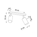 Lampa sufitowa RING 2 brązowa plafon SL.2196 SOLLUX LIGHTING