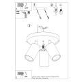 Lampa sufitowa RING 3P błękitna plafon SL.2204 SOLLUX LIGHTING