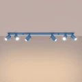 Lampa sufitowa RING 6L błękitna plafon SL.2206 SOLLUX LIGHTING