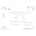 Lampa sufitowa RING 6L błękitna plafon SL.2206 SOLLUX LIGHTING