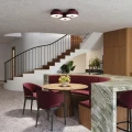 Lampa sufitowa OMIQ burgund plafon SL.2280 SOLLUX LIGHTING