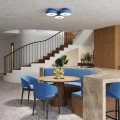 Lampa sufitowa OMIQ błękitna plafon SL.2287 SOLLUX LIGHTING