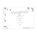 Lampa sufitowa OMIQ błękitna plafon SL.2287 SOLLUX LIGHTING