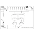 Lampa sufitowa MODO 2 ultramaryna Gx53 plafon SL.2459 SOLLUX LIGHTING