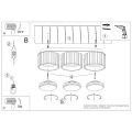 Lampa sufitowa MODO 3 ultramaryna Gx53 plafon SL.2460 SOLLUX LIGHTING