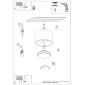 Lampa sufitowa MODO 1 różowy Gx53 plafon SL.2466 SOLLUX LIGHTING
