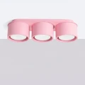 Lampa sufitowa MODO 3 różowy Gx53 plafon SL.2468 SOLLUX LIGHTING