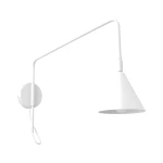 Lampa ścienna NOX 1 biały z włącznikiem kinkiet SL.2491 SOLLUX LIGHTING