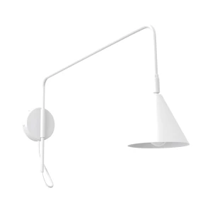 Lampa ścienna NOX 1 biały z włącznikiem kinkiet SL.2491 SOLLUX LIGHTING