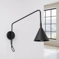Lampa ścienna NOX 1 czarny z włącznikiem kinkiet SL.2492 SOLLUX LIGHTING