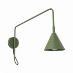 Lampa ścienna NOX 1 zielona oliwka z włącznikiem kinkiet SL.2495 SOLLUX LIGHTING