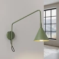 Lampa ścienna NOX 1 zielona oliwka z włącznikiem kinkiet SL.2495 SOLLUX LIGHTING
