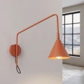 Lampa ścienna NOX 1 ochra czerwona z włącznikiem kinkiet SL.2496 SOLLUX LIGHTING